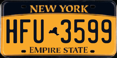 NY license plate HFU3599