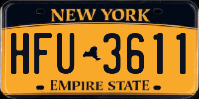 NY license plate HFU3611