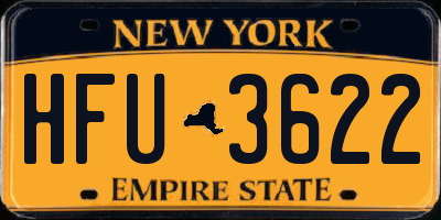 NY license plate HFU3622