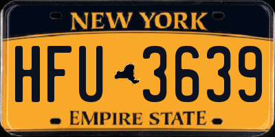 NY license plate HFU3639