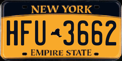 NY license plate HFU3662