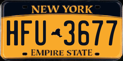 NY license plate HFU3677