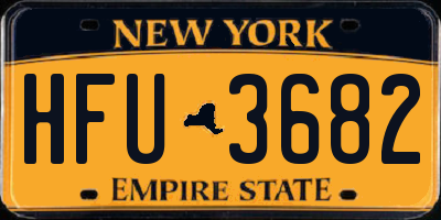 NY license plate HFU3682