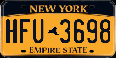 NY license plate HFU3698