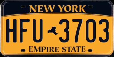 NY license plate HFU3703