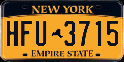 NY license plate HFU3715