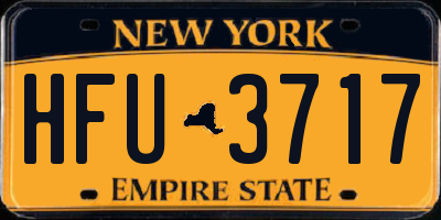 NY license plate HFU3717