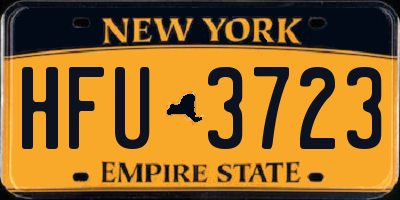 NY license plate HFU3723