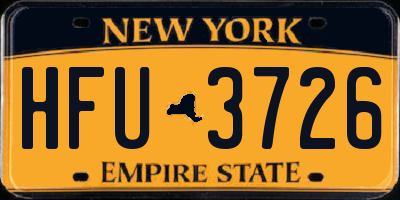 NY license plate HFU3726