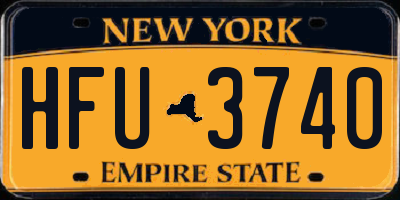 NY license plate HFU3740