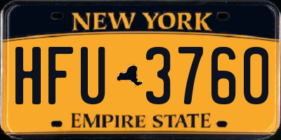 NY license plate HFU3760