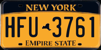 NY license plate HFU3761