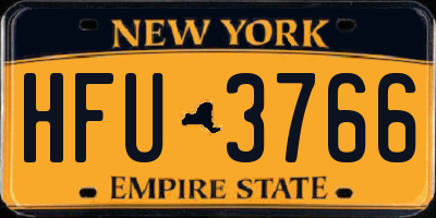 NY license plate HFU3766