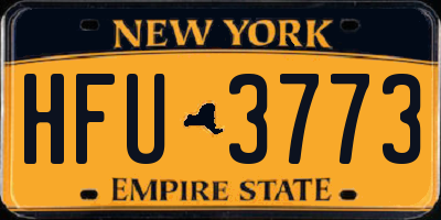 NY license plate HFU3773