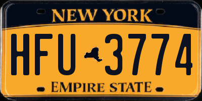 NY license plate HFU3774