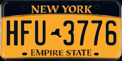 NY license plate HFU3776