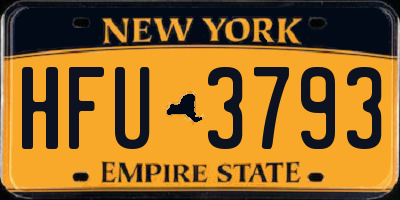 NY license plate HFU3793