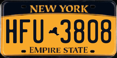 NY license plate HFU3808