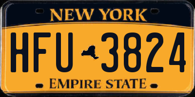 NY license plate HFU3824