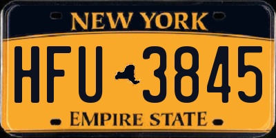 NY license plate HFU3845