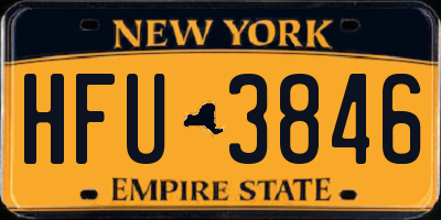 NY license plate HFU3846