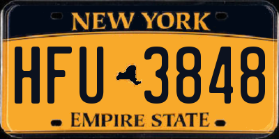 NY license plate HFU3848