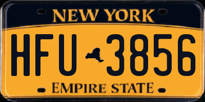 NY license plate HFU3856