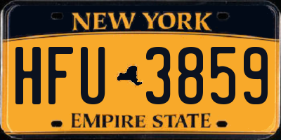 NY license plate HFU3859