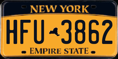 NY license plate HFU3862