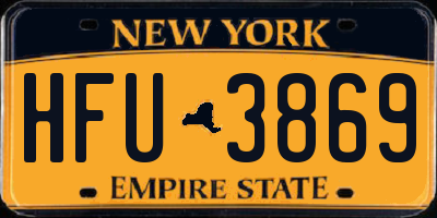 NY license plate HFU3869
