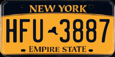NY license plate HFU3887