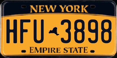 NY license plate HFU3898