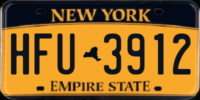 NY license plate HFU3912