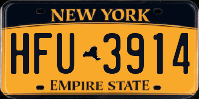 NY license plate HFU3914