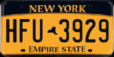 NY license plate HFU3929