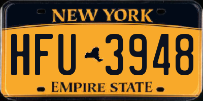 NY license plate HFU3948