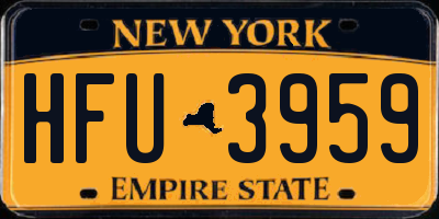 NY license plate HFU3959