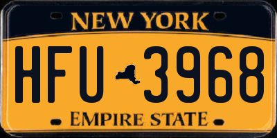NY license plate HFU3968