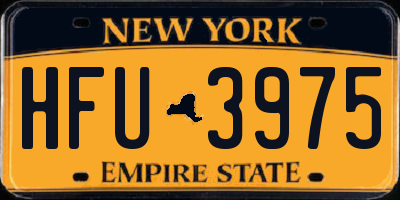 NY license plate HFU3975