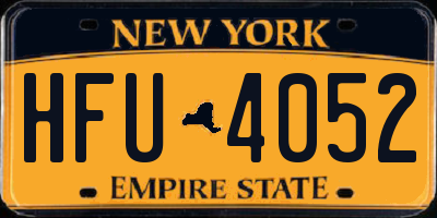 NY license plate HFU4052
