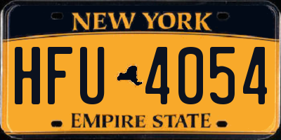 NY license plate HFU4054