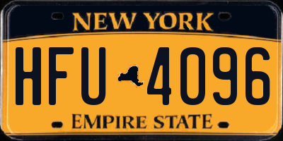 NY license plate HFU4096
