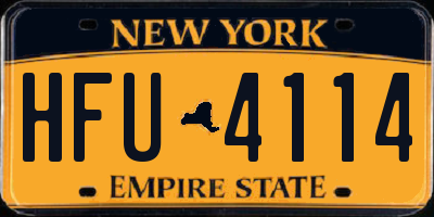 NY license plate HFU4114