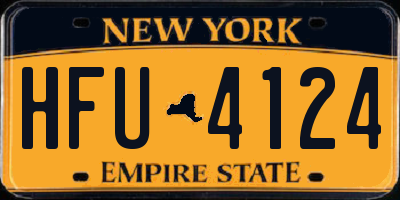 NY license plate HFU4124