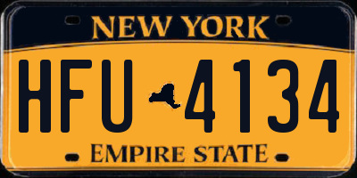 NY license plate HFU4134