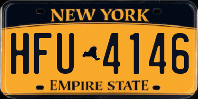 NY license plate HFU4146
