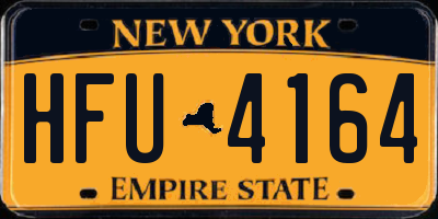 NY license plate HFU4164