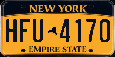 NY license plate HFU4170