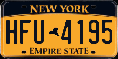 NY license plate HFU4195