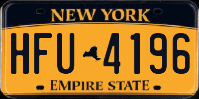 NY license plate HFU4196